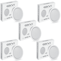 CORVI LED Flat 6 Round 15W False Ceiling Light | Compact, Driverless & Dimmable with Backlit Design | Easy White 4000K for Home & Office (Pack of 5)