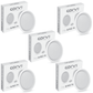 CORVI LED Flat 6 Round 15W False Ceiling Light | Compact, Driverless & Dimmable with Backlit Design |  White 5700K for Home & Office (Pack of 5)