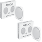 CORVI LED Flat 6Q Square 15W False Ceiling Panel Light | Slim, Compact, Driverless & Dimmable | Backlit for Maximum Output | Warm White 3000K (Pack of 2)