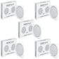 CORVI LED Flat 6Q Square 15W False Ceiling Panel Light | Slim, Compact, Driverless & Dimmable | Backlit for Maximum Output | Warm White 3000K (Pack of 5)