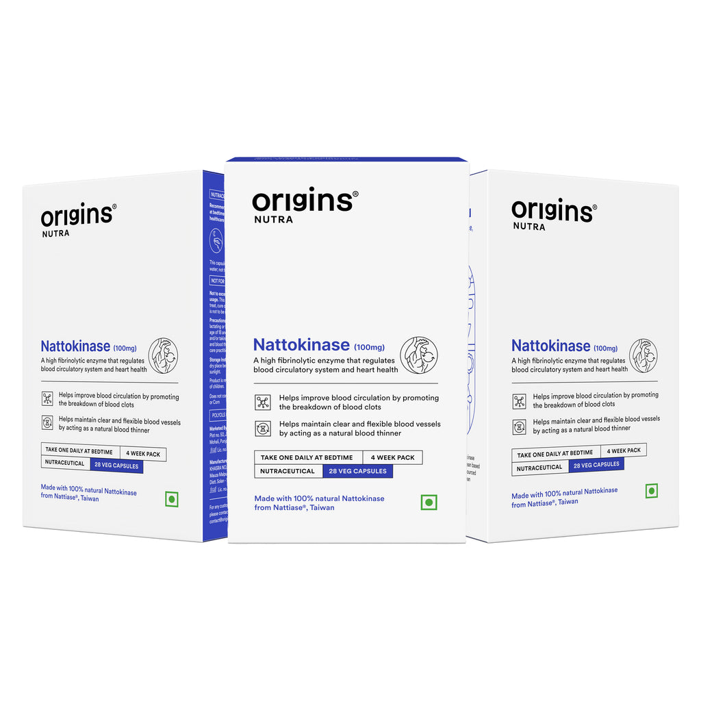 Origins Nutra Nattokinase | Promote Heart Health, Natural Blood Thinner, Control High Blood Pressure | Nattokinase |GMP Certified | For Men & Women | 84 Capsules Pack of 3
