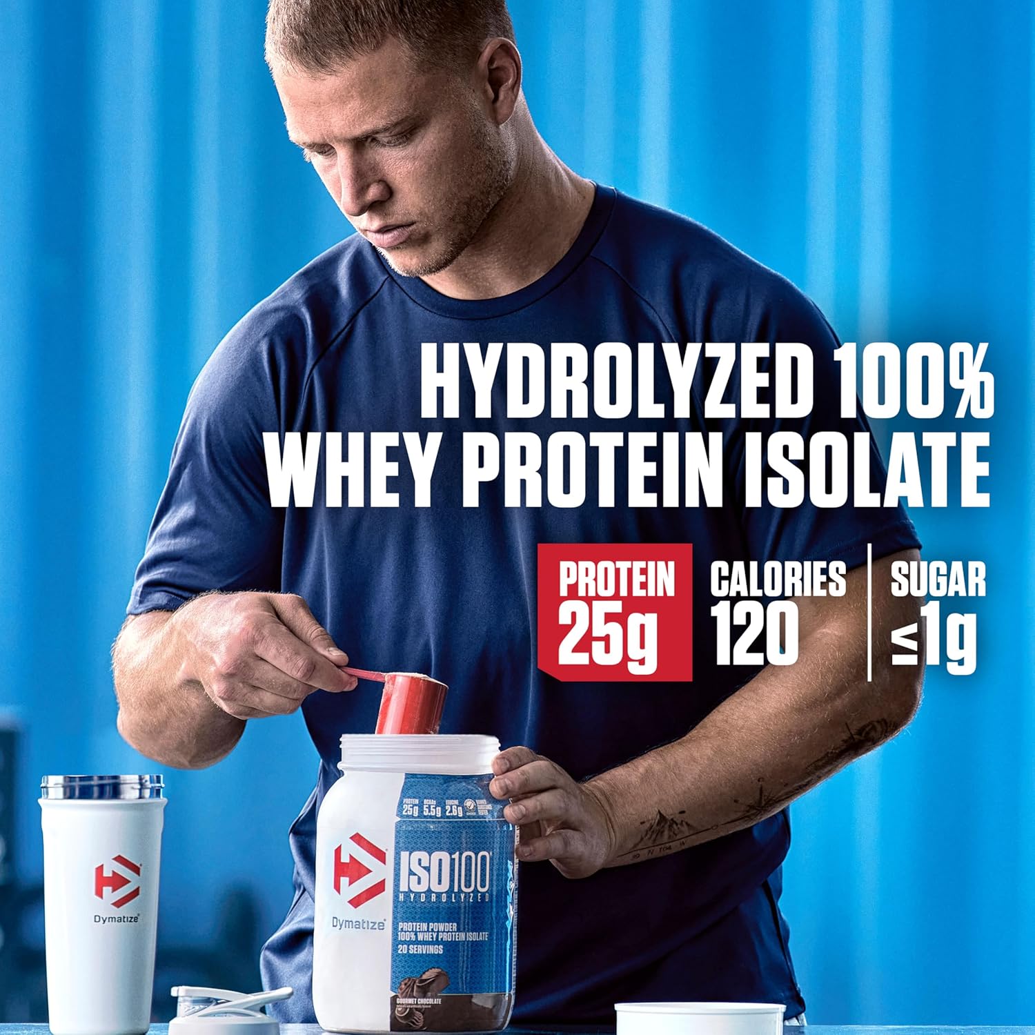 Dymatize Nutrition ISO 100 Whey Protein Powder - 2.3 Kg (Fudge Brownie)