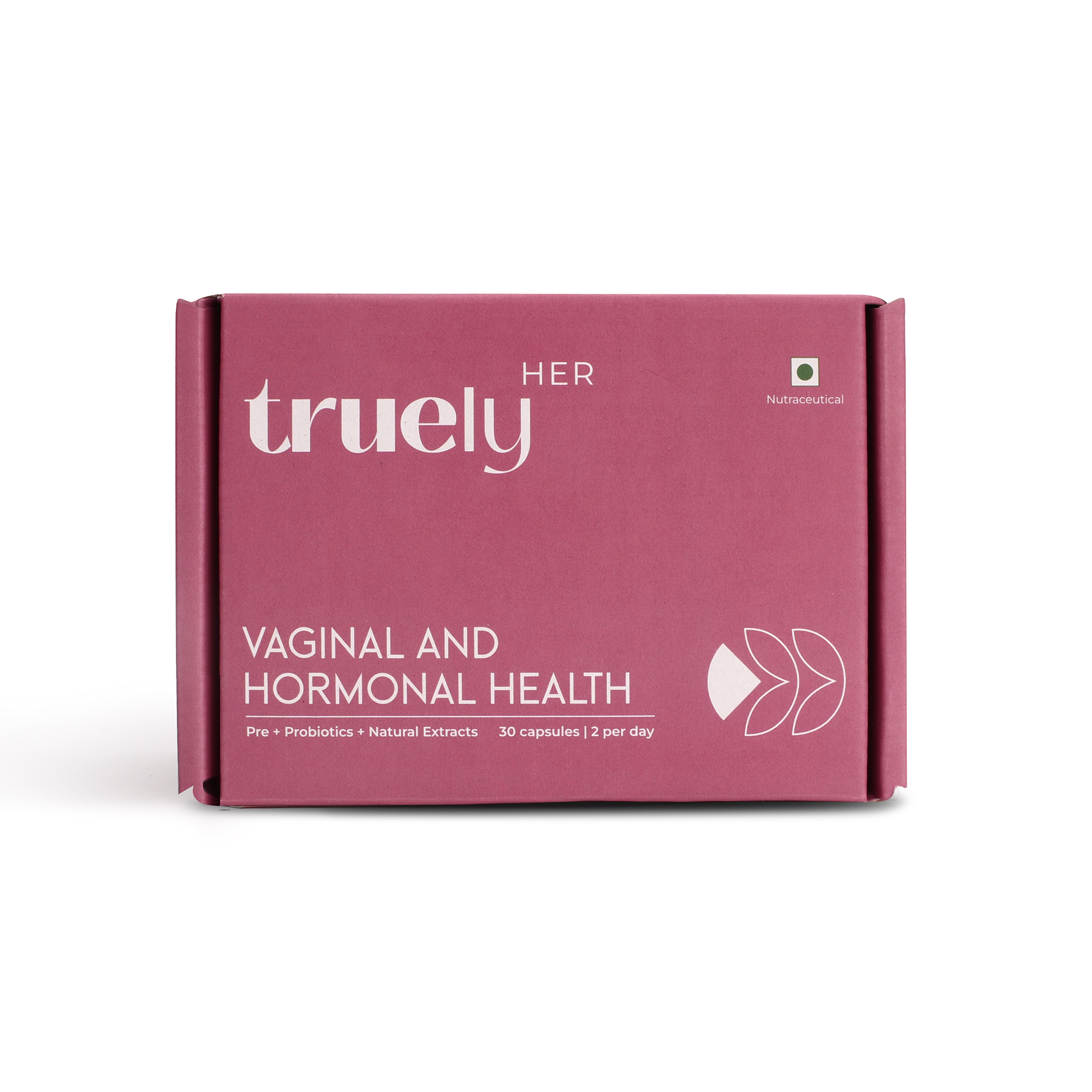 Truely Her Tested Pre & Probiotic Veggie Capsules for Women | Helps in Hormone Balance, PMS Relief, Reduce UTIs & PCOS Support | Helps to Manage Irregular Periods | Vegan | 30 Capsules (Pack of 1)