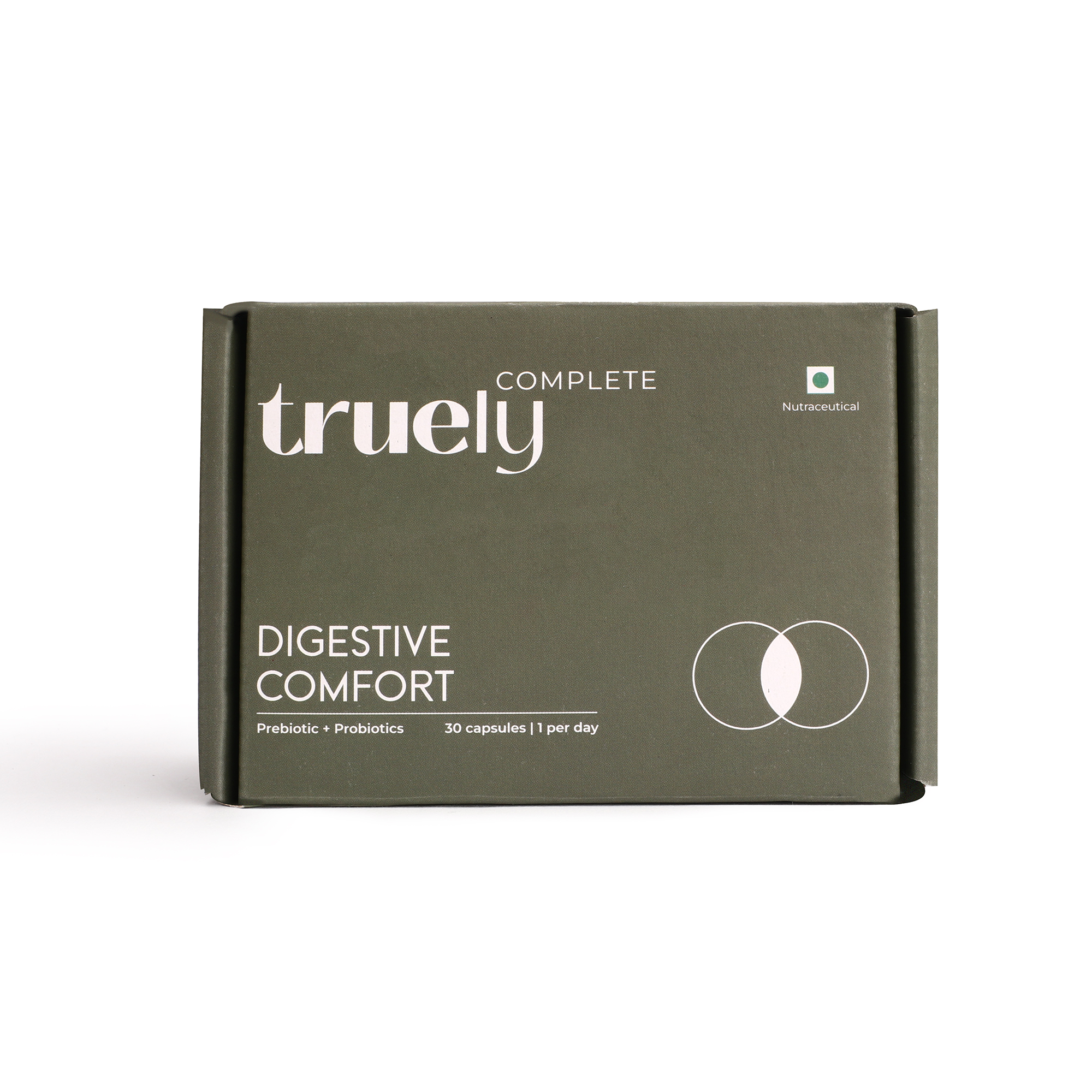 Truely Health Clinically Tested Complete Pre + Probiotic for Men & Women with 7 Vital Strains & Prebiotics for Focus, Skin, Digestion & Immunity | No Artificial Flavors | Vegan (Pack Of 2(60 Capsules)