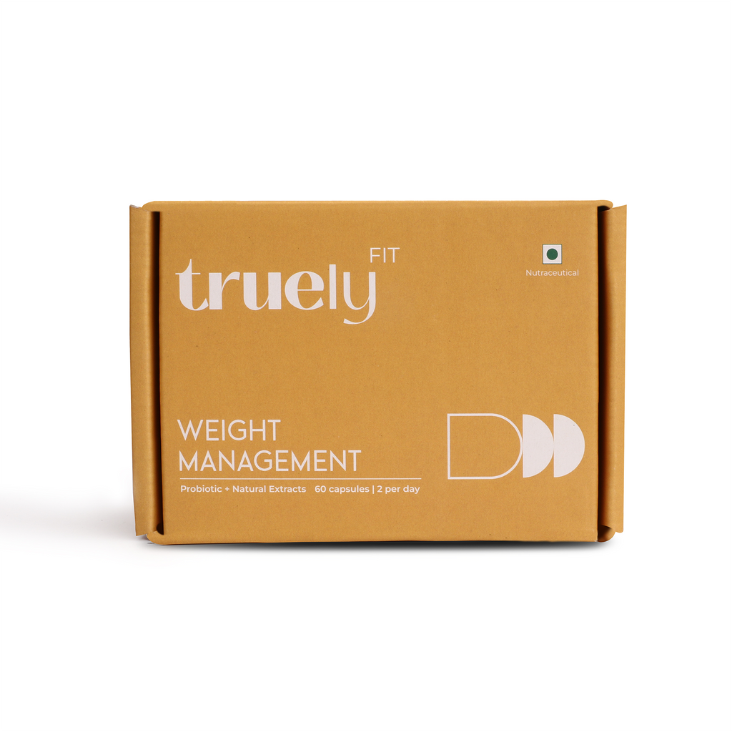 Truely Fit Probiotic Weight Management - 60 Veggie Capsules - Improve Digestion, Curbs Cravings, and Balances Blood Sugar - No Side Effects - Gluten Free - No Artificial Flavors - Vegan (Pack of 3)