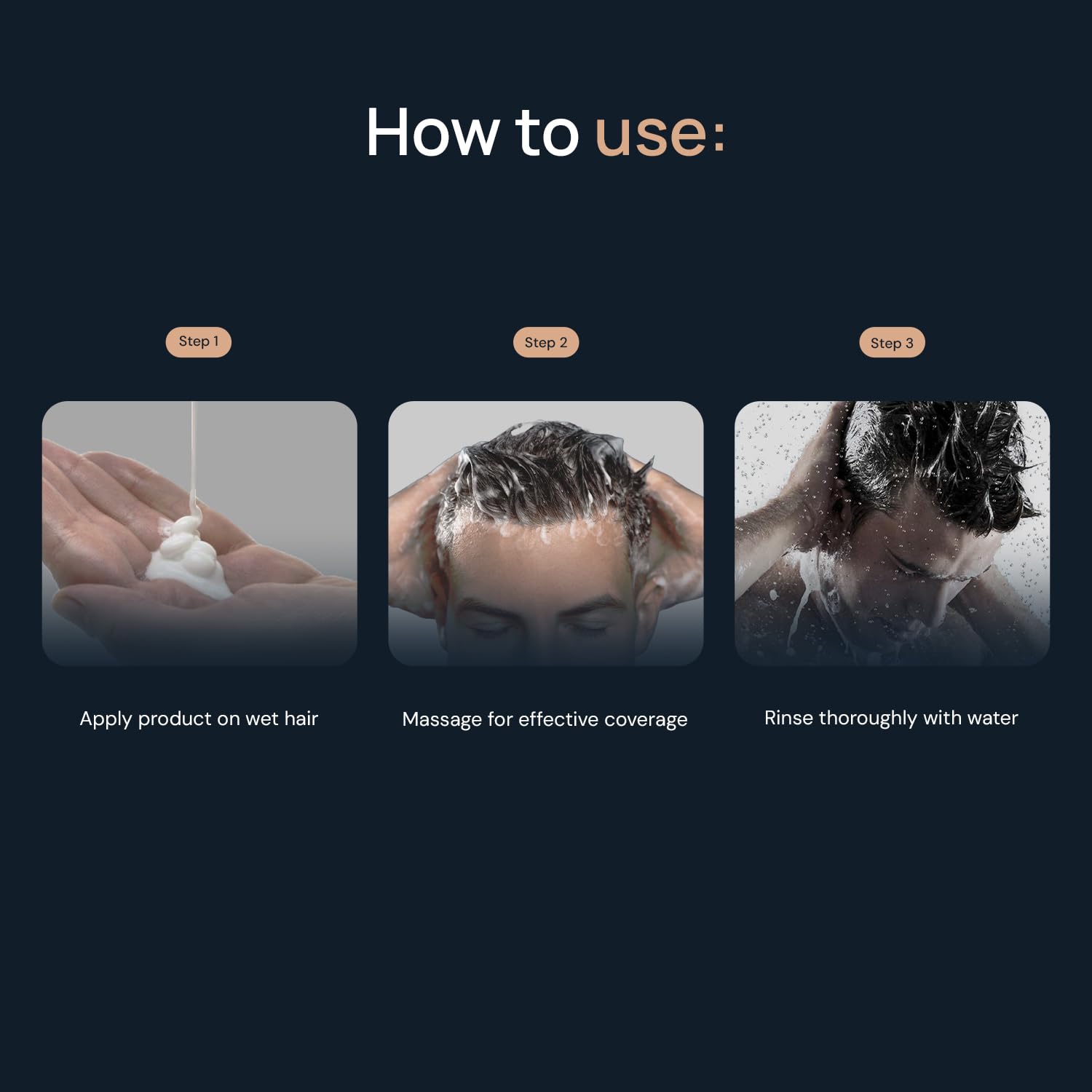 Muster Deep Cleanse Shampoo & Conditioner for Men | 120 ML | Sulphate & Paraben Free | Macadamia and Pomegranate Extracts | 2-in-1 Shampoo+Conditioner | UV Protection | Hair Growth (Pack of 2)