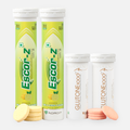 Glutone 1000 & Escor-Z Combo Pack| Setria L-Glutathione, Vitamin C Effervescent Tablets| Healthy Skin|Pack of 15 (2) + 20 (2) Tablets (Lime & Lemon Flavour)