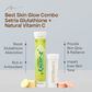 Glutone 1000 & Escor-Z Combo Pack| Setria L-Glutathione, Vitamin C Effervescent Tablets| Healthy Skin|Pack of 15 (2) + 20 (2) Tablets (Lime & Lemon Flavour)