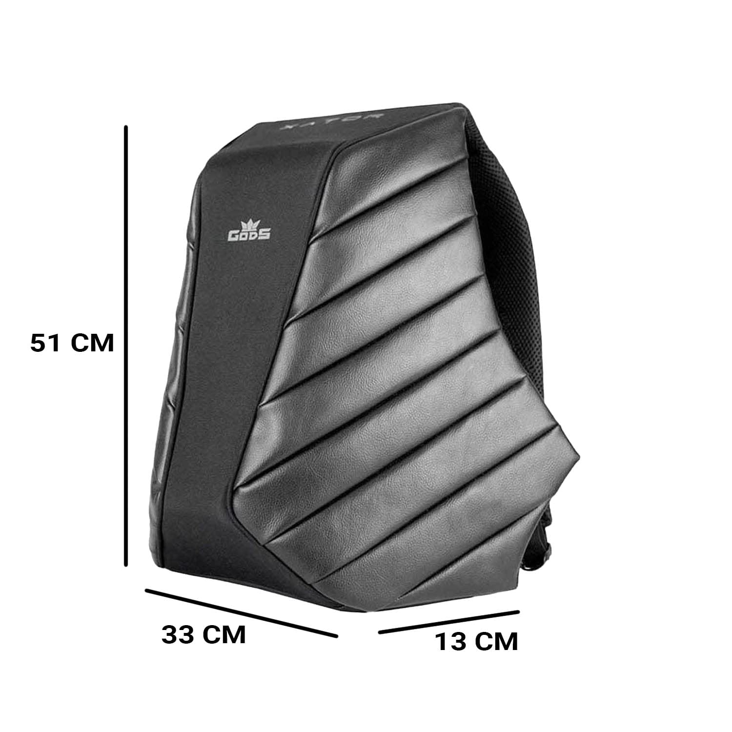 GODS Xator Anti Theft 15.6 inch Polyester Laptop Tech Backpack(25 Ltrs, Black)