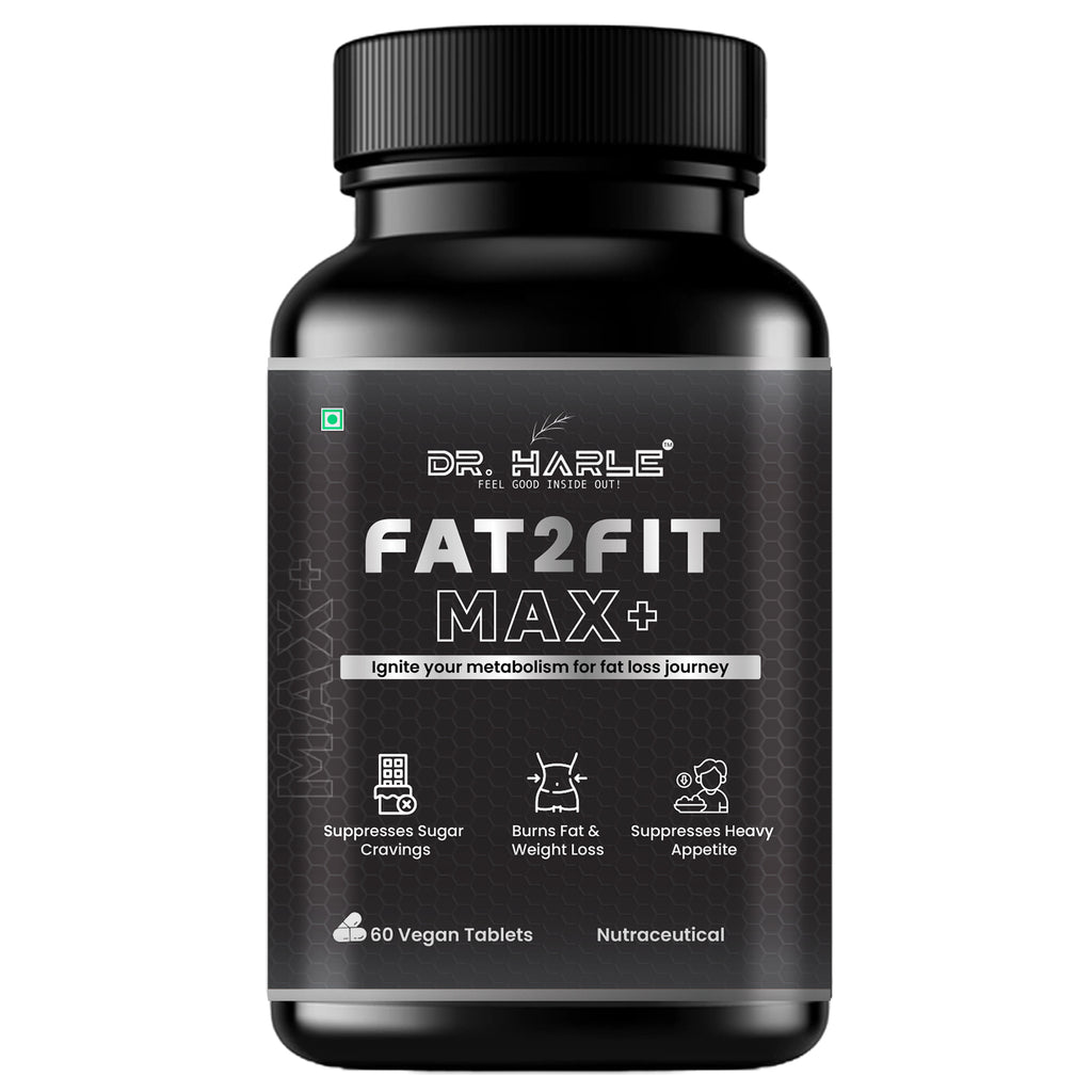 Dr. Harle Fat2Fit Max Plus | Supplement with Natural Ingredients | Suitable for Men and Women | No Added Sugar | 60 Tablet