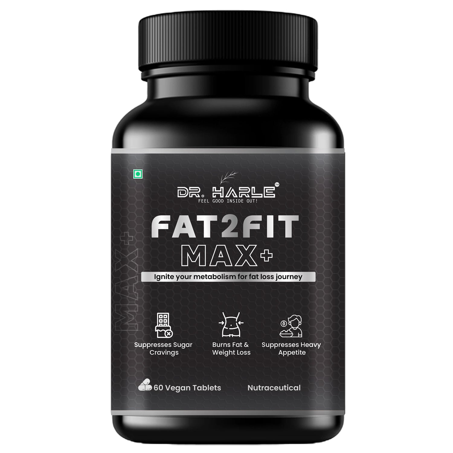 Dr. Harle Fat2Fit Max Plus | Supplement with Natural Ingredients | Suitable for Men and Women | No Added Sugar | 60 Tablet