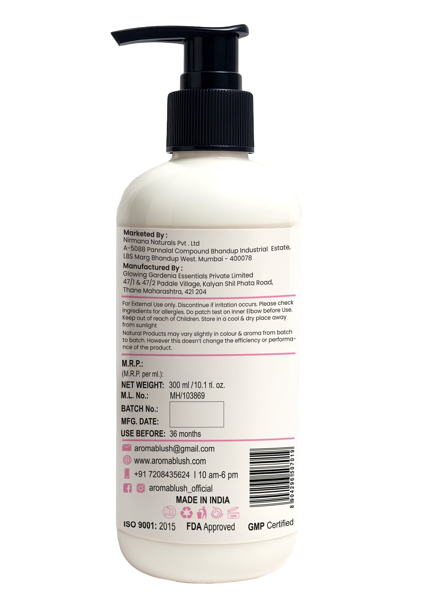 AROMABLUSH Rosy Radiance  Body lotion & shower gels duo's