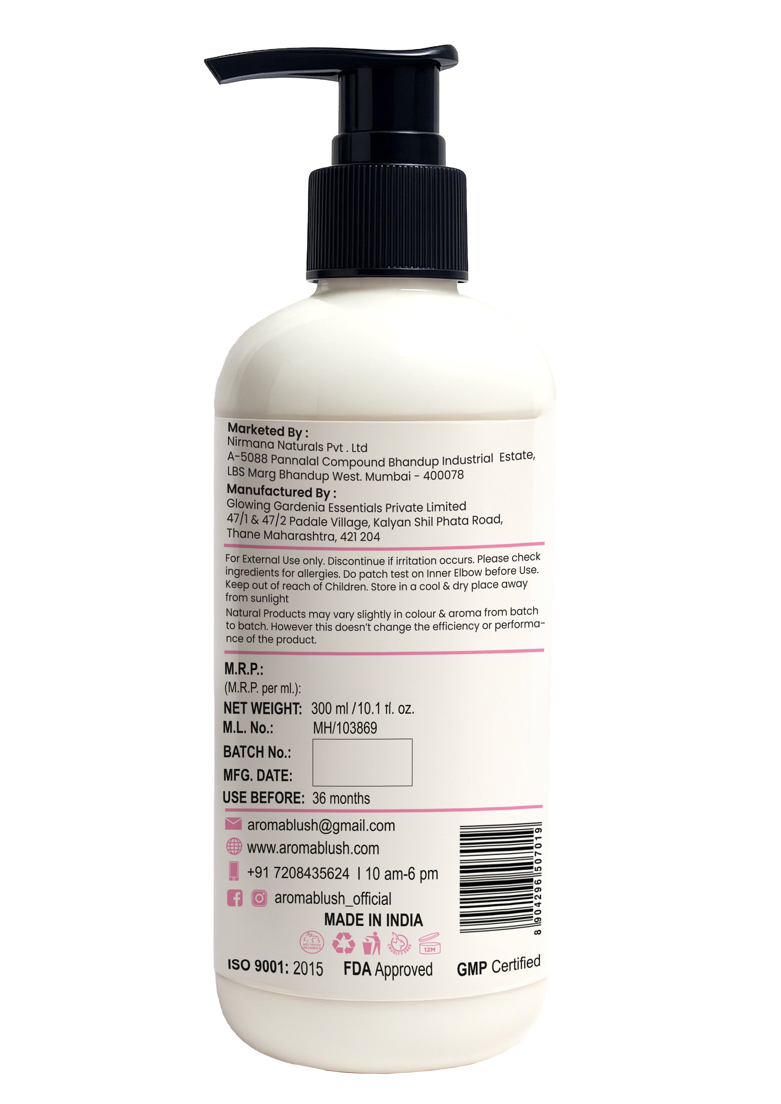 AROMABLUSH Rosy Radiance  Body lotion & shower gels duo's