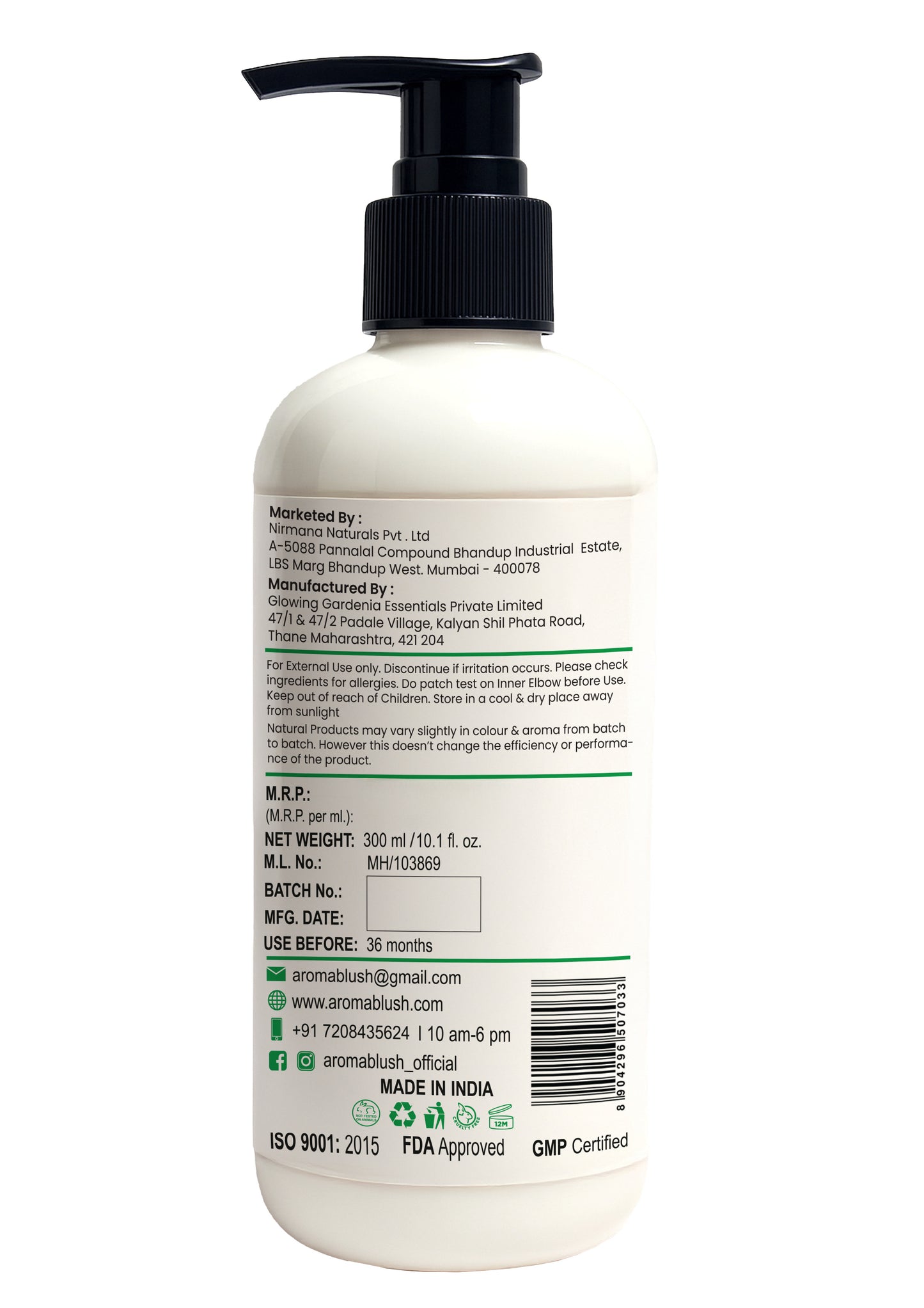 AROMABLUSH Refreshing Mint Breeze  Body lotion & shower gels duo's