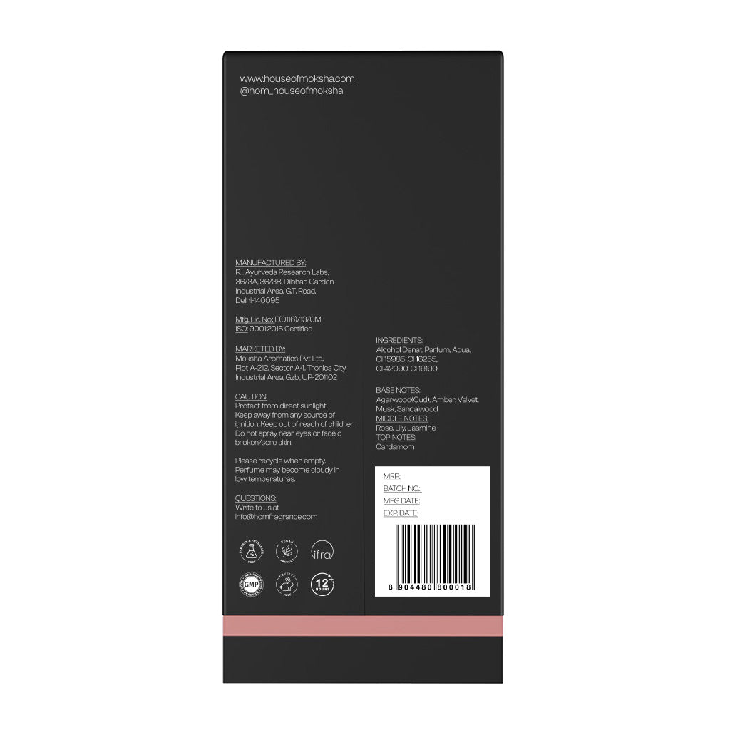 House of Moksha Rose and Tobacco Oud Eau De Parfum (70ml each) I Premium Combo set of 2 for Men and Women I Perfect for Diwali Gifting and Special Occassions I Ideal for Couples