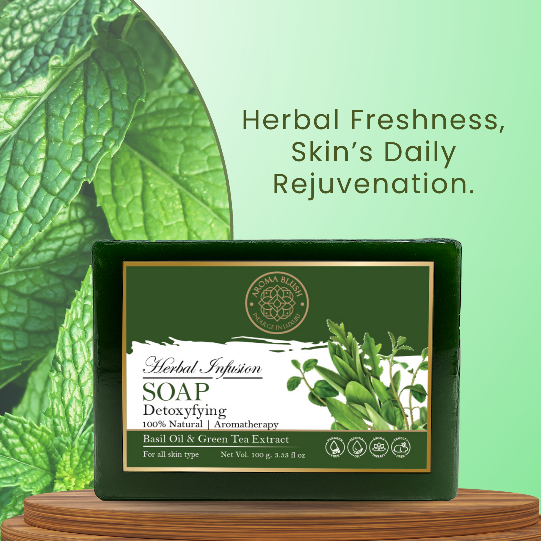 AROMABLUSH Revitalyzing Rosemary, Herbal Infusion & Refreshing Mint Breeze Combo Soap