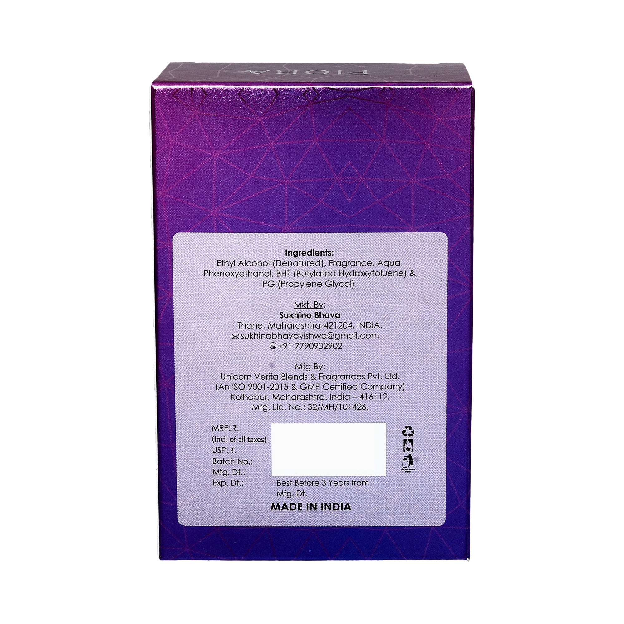 FIORA Violette Eau de Parfum | Long Lasting Luxury Fragrance | Premium EDP Perfume 100ml | Elegant Floral Perfume for Daily Sophistication