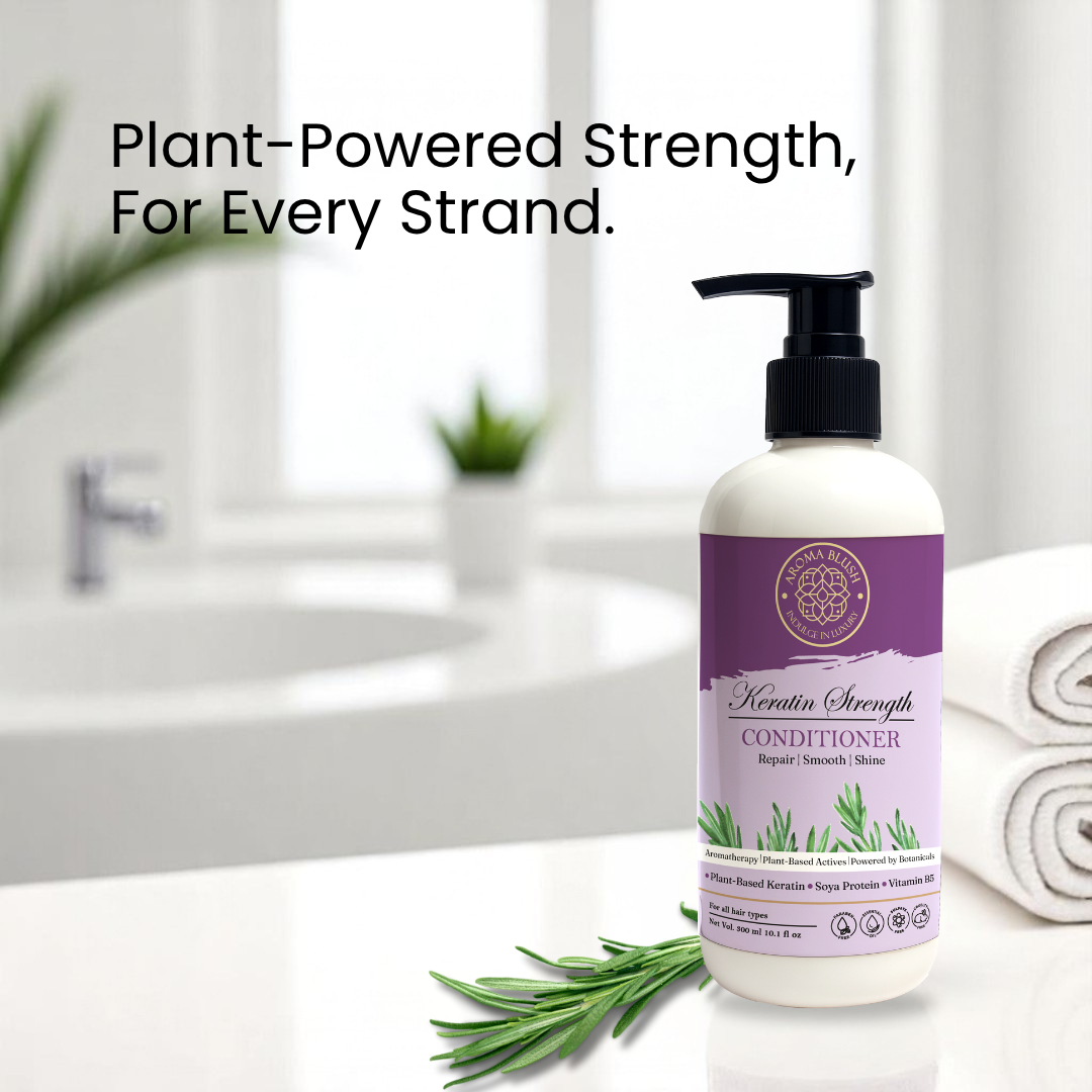 AROMABLUSH Keratin Strength Shampoo & Conditioner Combo