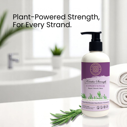 AROMABLUSH Keratin Strength Shampoo, Conditioner & Hairmask Combo