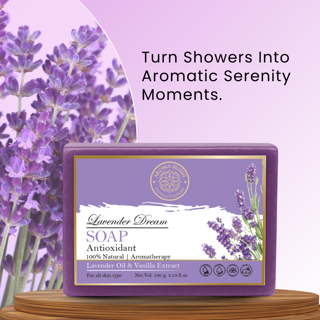 AROMABLUSH Rosy Radiance, Lavender Dream & Blooming Lily Combo Soap