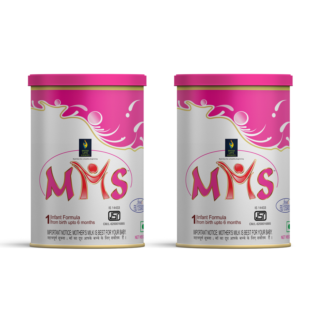 BRITISH LIFE SCIENCES MMS - Infant Formula for 0-6 Months Old |Stage 1 Essential Infant Milk Formula for Overall Development |400 g (Pack of 2)