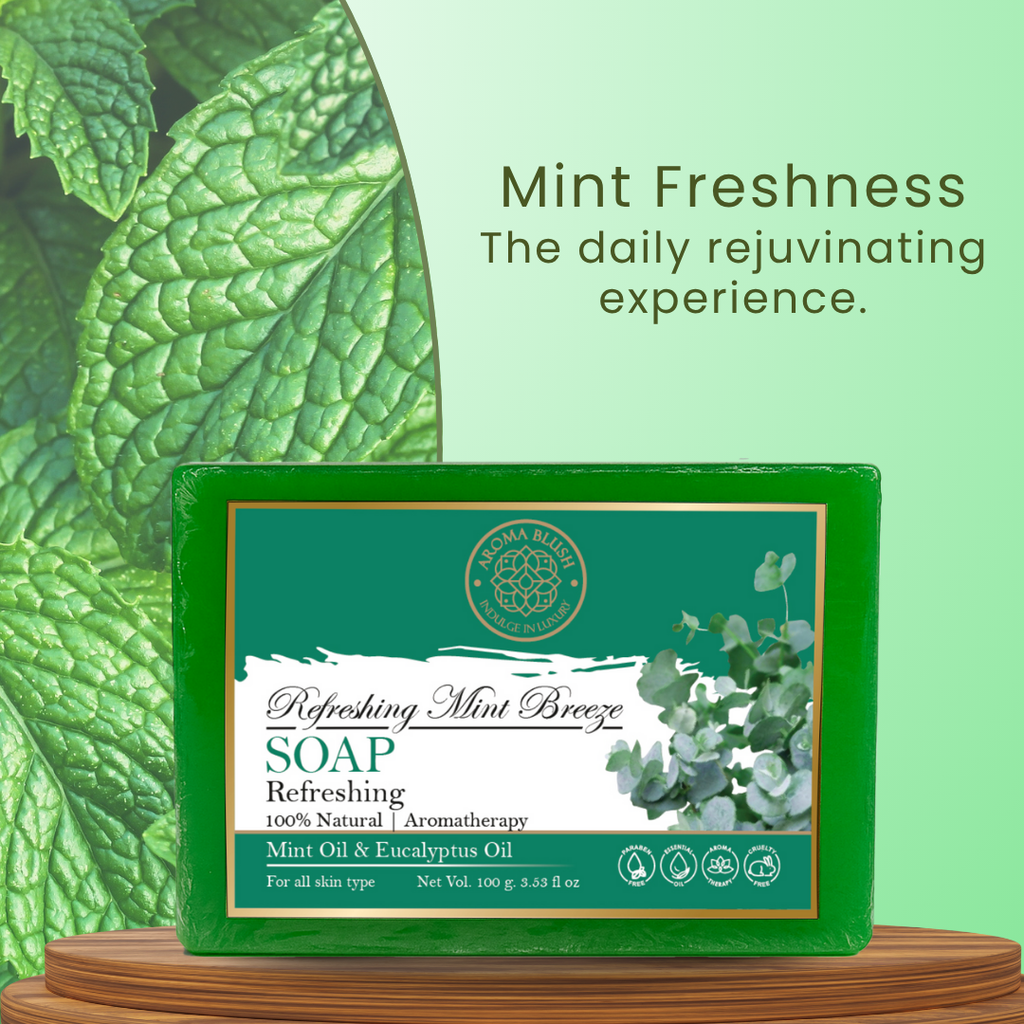 AROMABLUSH Hydrating Aloe Oasis, Refreshing Mint Breeze & Glowing Argan Bliss Combo Soap