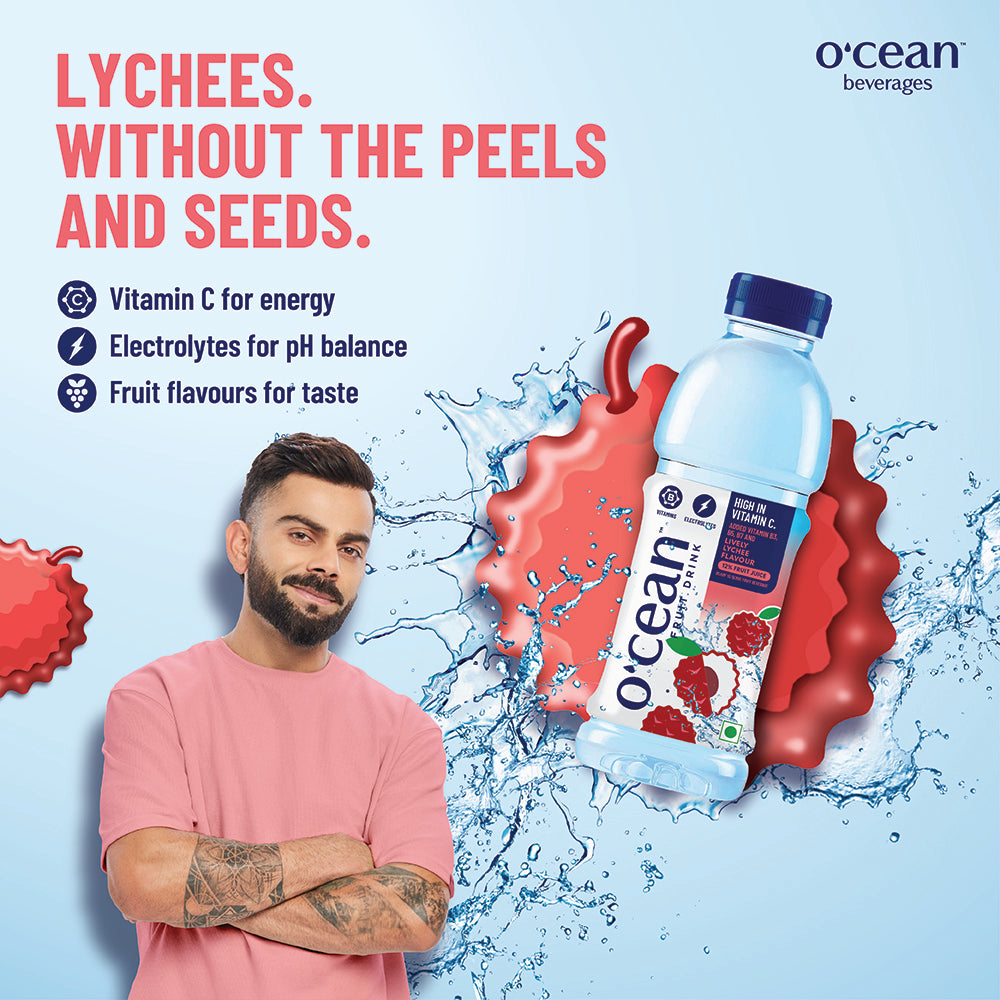 Ocean Fruit Drink Lively Lychee 500 ml(Pack of 24)