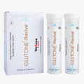 Glutone-Revive Effervescent Collagen Tablets – 2500 mg Wellnex Di-Peptide Marine Collagen|Supports Skin Hydration, Elasticity, Smooth Texture | For Men & Women | 20 Blueberry Flavour Tablets