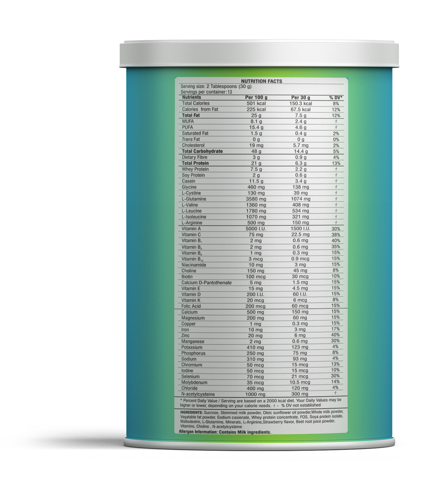 Pulmocare Powder-Strawberry Flavour|For Asthma, Copd, Pulmonary Tuberculosis|Gluten Free-400 G
