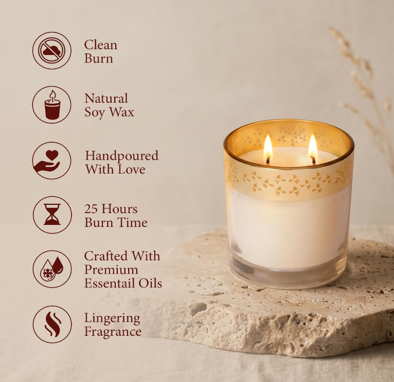 Enchante Candle - Dil Se (Saffron Silk - Birds)