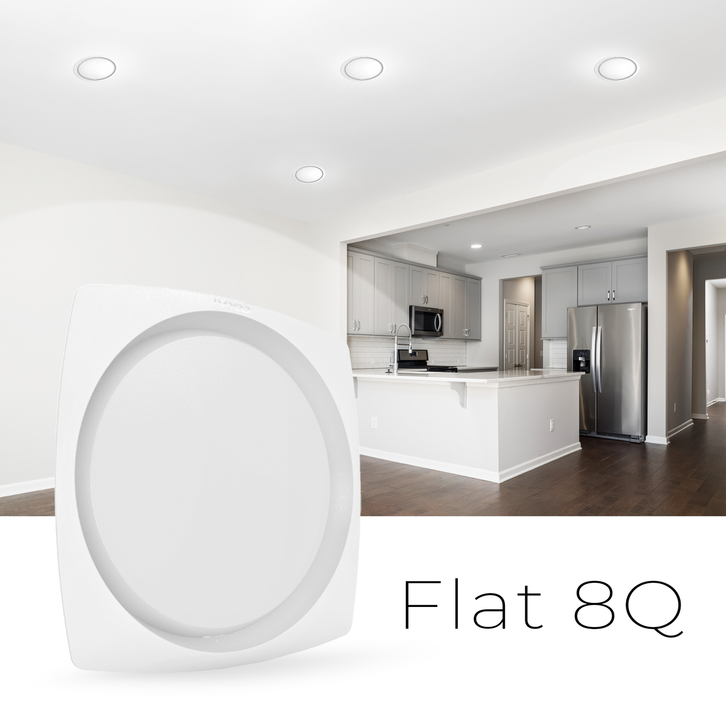 CORVI LED Flat 8Q Square 20W | Compact & Driverless False Ceiling Light | Dimmable with Backlit Technology for Maximum Output | Easy White 4000K (Pack of 3)