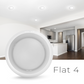 CORVI LED Flat 4 Round 6W Ceiling Panel Light | Slim, Dimmable & Driverless |  White 5700K | Backlit for Maximum Output | Ideal for False Ceilings & Home Lighting (Pack of 3)