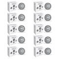 CORVI LED Spot 3 Round 6W Tiltable Spotlight | Driverless, Dimmable, Ultra Low Glare Design with Lens in Lens Technology |  White 5700K (Pack of 10)