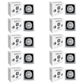 CORVI LED Spot 3Q Square 6W | Slim & Compact, Driverless & Dimmable | Ultra Low Glare with Tiltable Lens in Lens Technology | Easy White 4000K (Pack of 10)