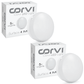 CORVI LED Surface 4 Round 6W | Slim, Driverless, Dimmable Ceiling Panel Light | Full Glow Warm White 3000K | Surface Mount, No False Ceiling Needed (Pack of 2)