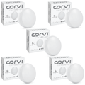 CORVI LED Surface 4 Round 6W | Slim, Driverless, Dimmable Ceiling Panel Light | Full Glow Warm White 3000K | Surface Mount, No False Ceiling Needed (Pack of 5)
