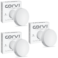 CORVI LED Surface 6 Round 15W | Dimmable & Driverless Ceiling Panel Light | Full Glow, No False Ceiling Required | Slim & Compact | Easy White 4000K (Pack of 3)