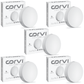 CORVI LED Surface 6 Round 15W | Dimmable & Driverless Ceiling Panel Light | Full Glow, No False Ceiling Required | Slim & Compact | Warm White 3000K (Pack of 5)