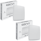 CORVI LED Surface 6S Square 15W | Dimmable, Driverless Ceiling Panel Light | Slim, Full Glow, No False Ceiling Required |  White 5700K (Pack of 2)