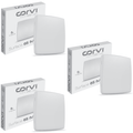 CORVI LED Surface 6S Square 15W | Dimmable, Driverless Ceiling Panel Light | Slim, Full Glow, No False Ceiling Required |  White 5700K (Pack of 3)