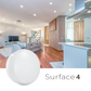 CORVI LED Surface 4 Round 6W | Slim, Driverless, Dimmable Ceiling Panel Light | Full Glow Warm White 3000K | Surface Mount, No False Ceiling Needed (Pack of 2)