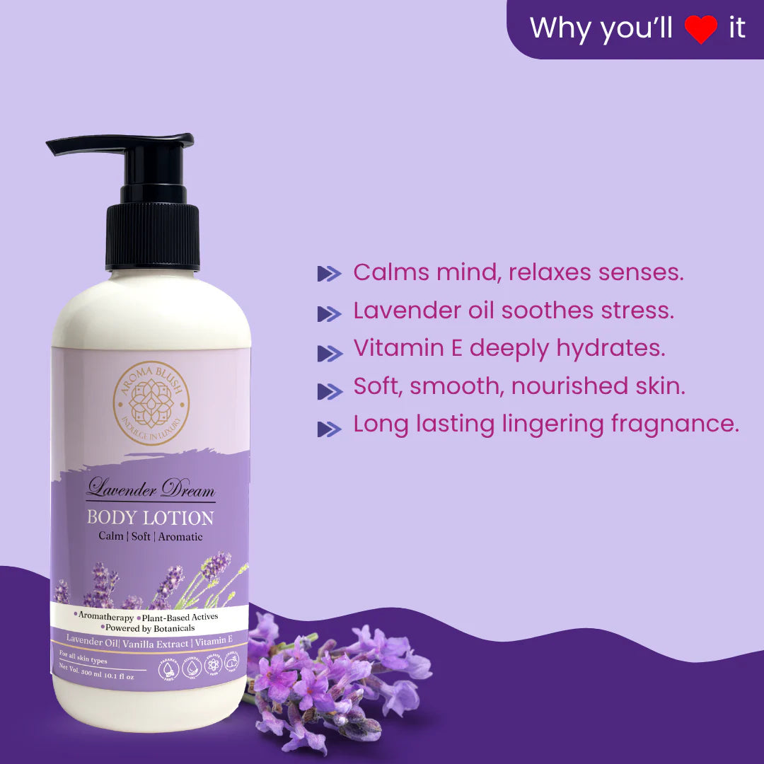 AROMABLUSH Lavender Dream  Body lotion & shower gels duo's