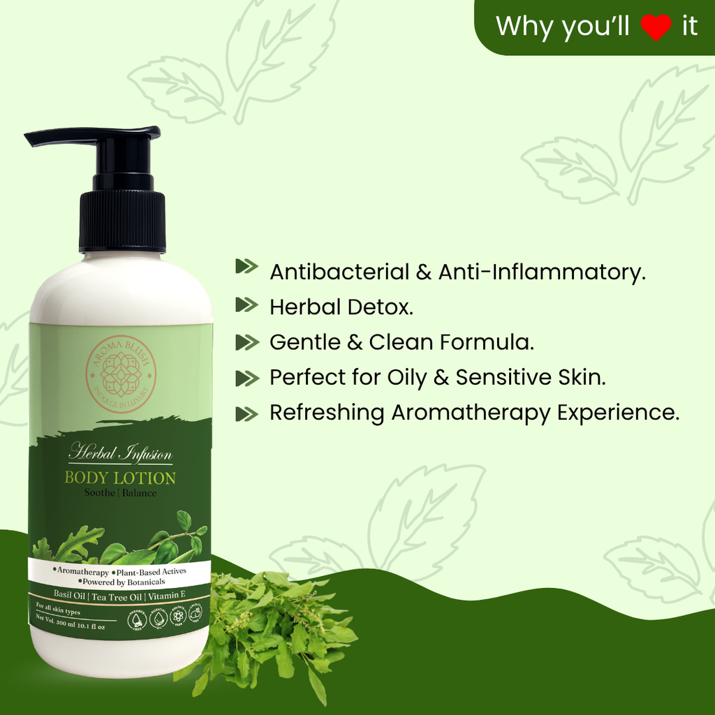 AROMABLUSH Herbal Infusion  Body lotion & shower gels duo's
