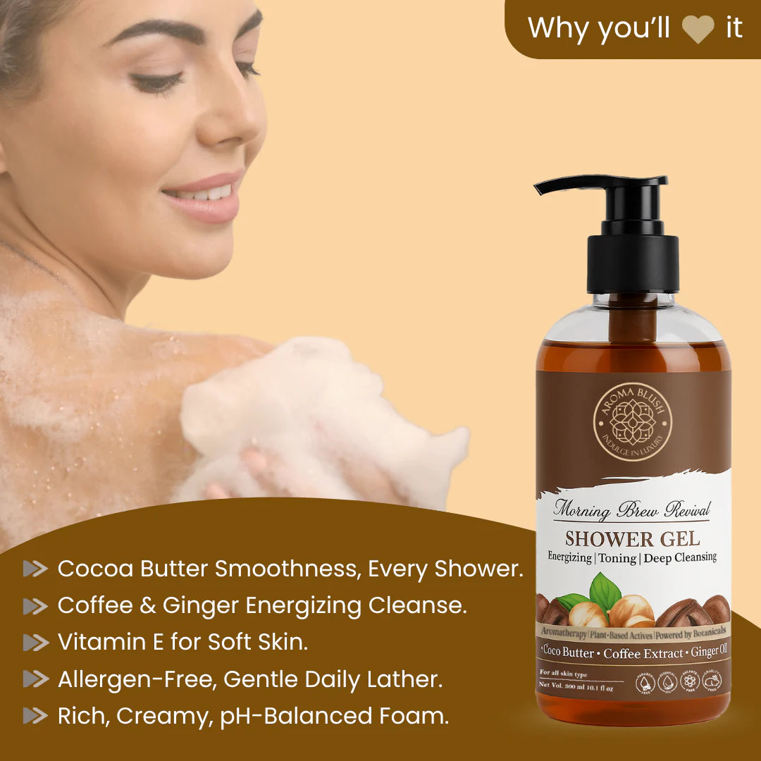AROMABLUSH Morning Brew Revival  Body lotion & shower gels duo's