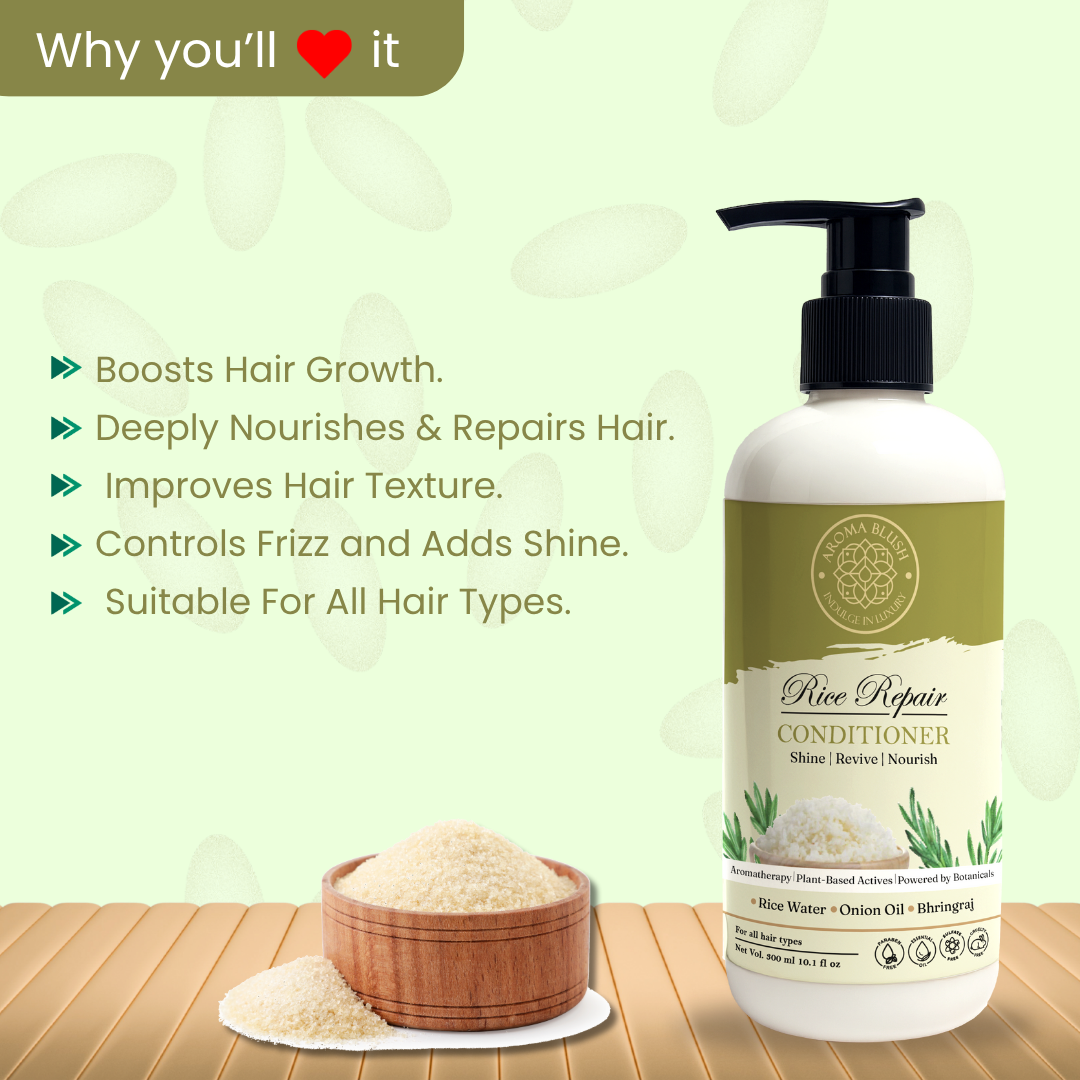 AROMABLUSH  Rice Repair  Shampoo & Conditioner Combo
