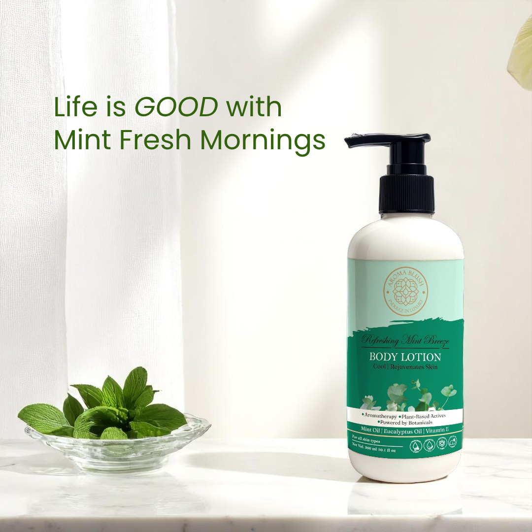 AROMABLUSH Refreshing Mint Breeze  Body lotion & shower gels duo's