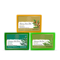 AROMABLUSH Hydrating Aloe Oasis, Refreshing Mint Breeze & Glowing Argan Bliss Combo Soap