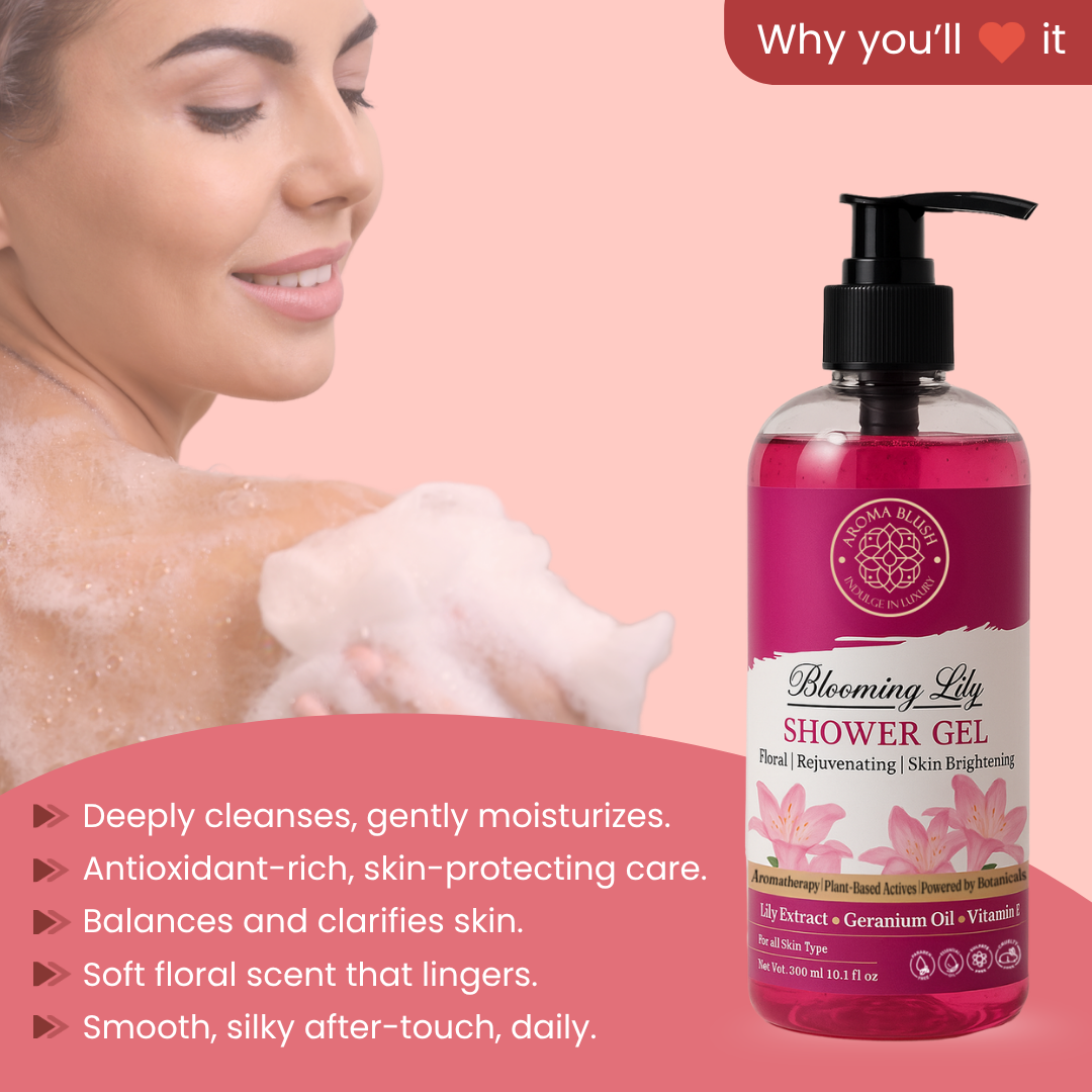 AROMABLUSH Blooming Lily  Body lotion & shower gels duo's