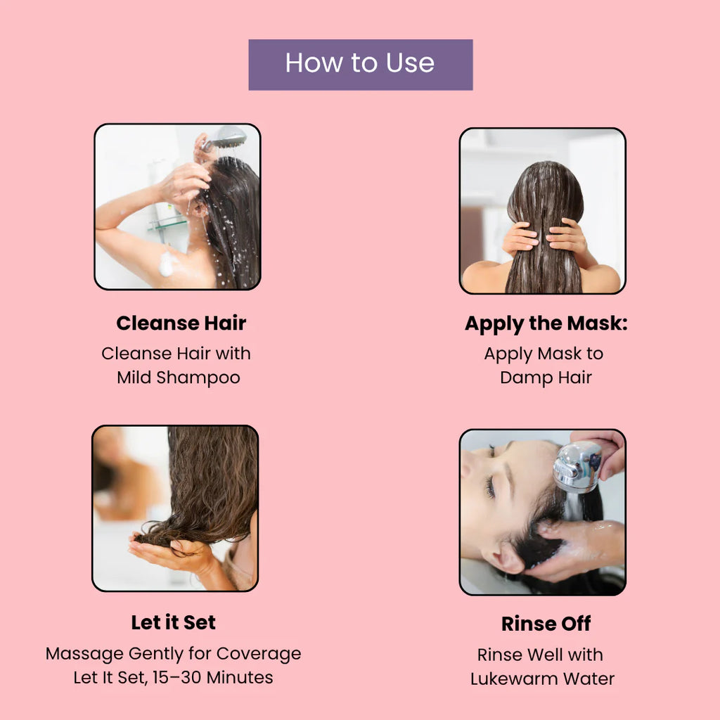 AROMABLUSH Keratin Strength Shampoo, Conditioner & Hairmask Combo