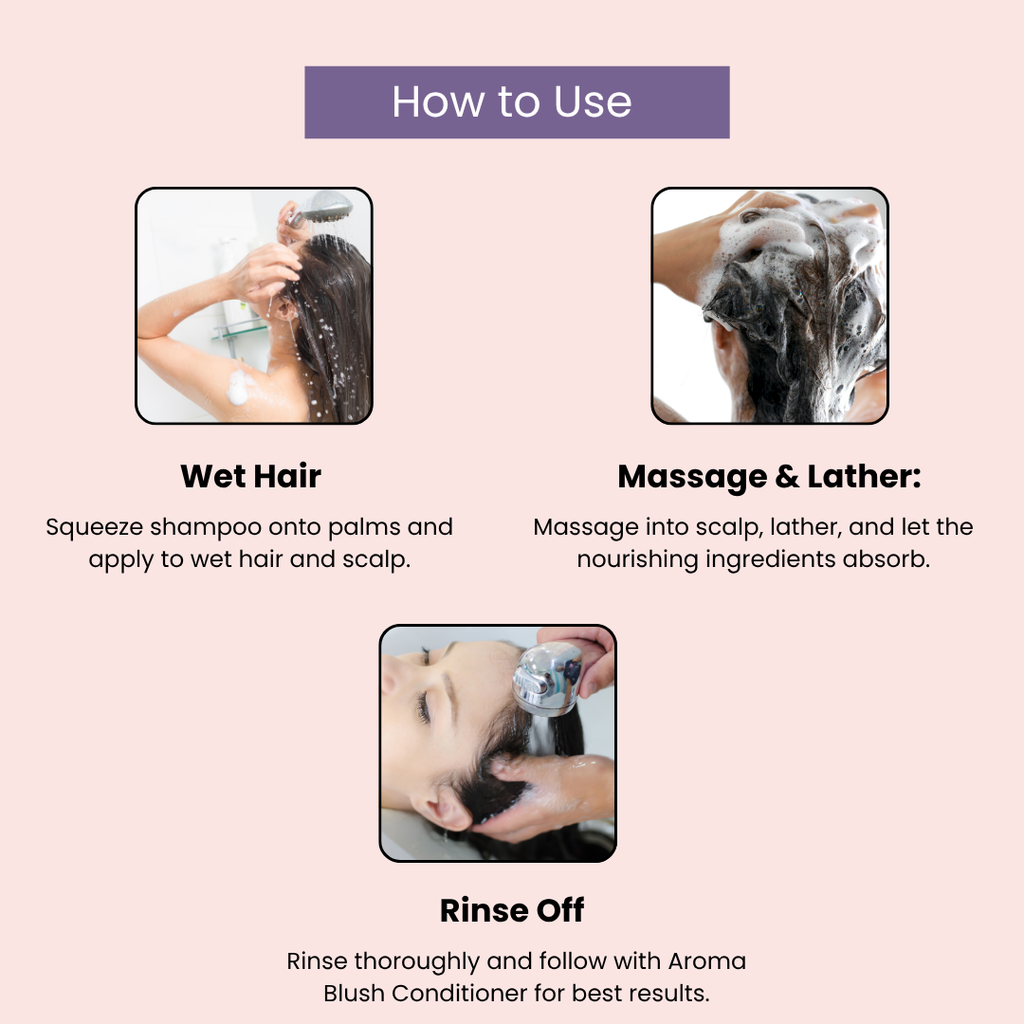 AROMABLUSH Onion Root Renewal  Shampoo, Conditioner & Hairmask Combo